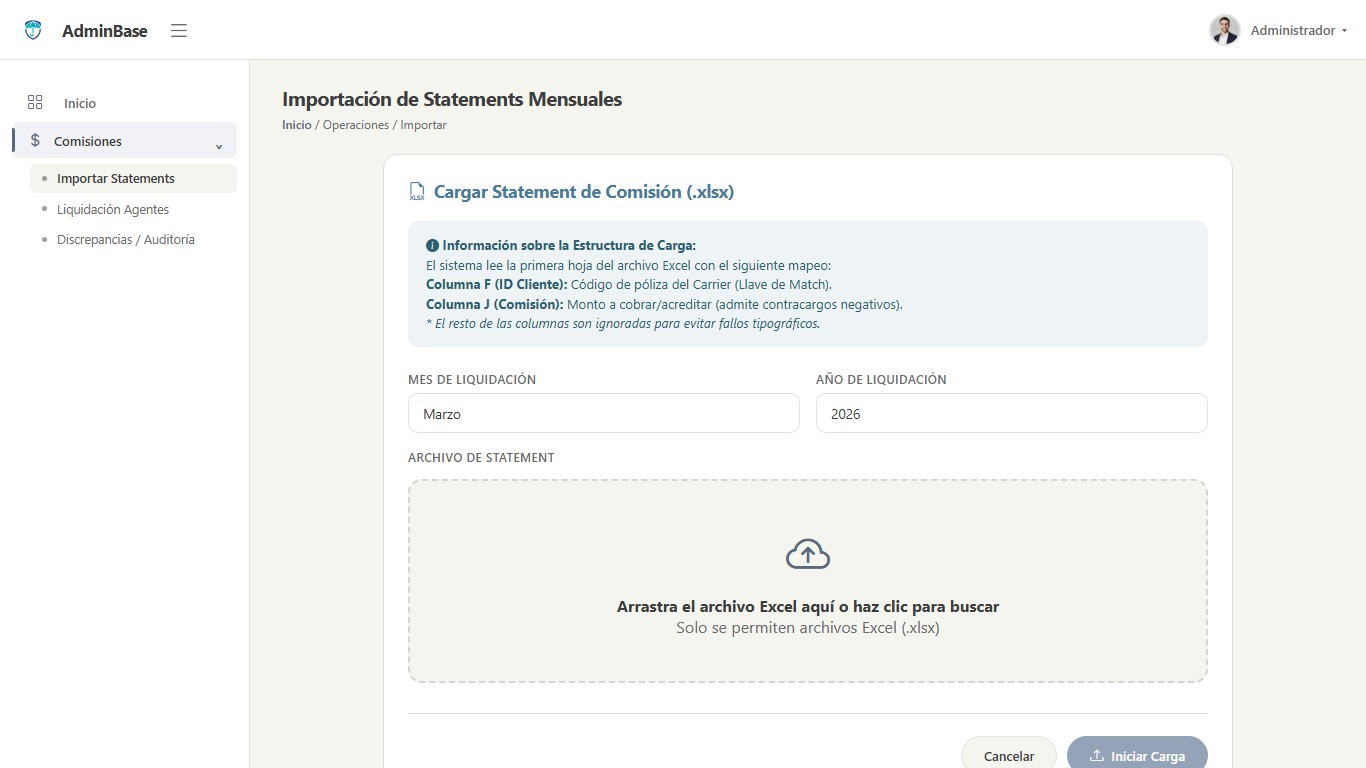 Importación de Statements